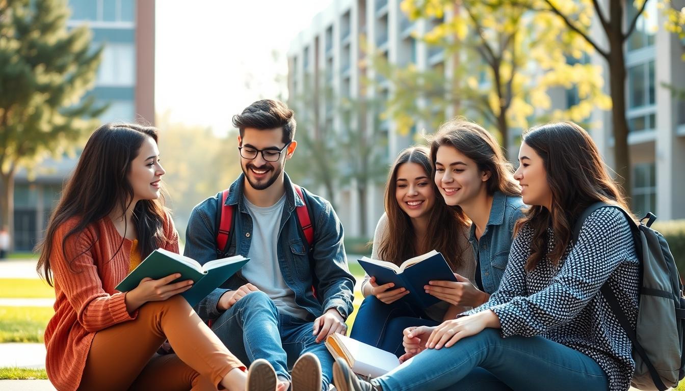 Students working in research laboratory